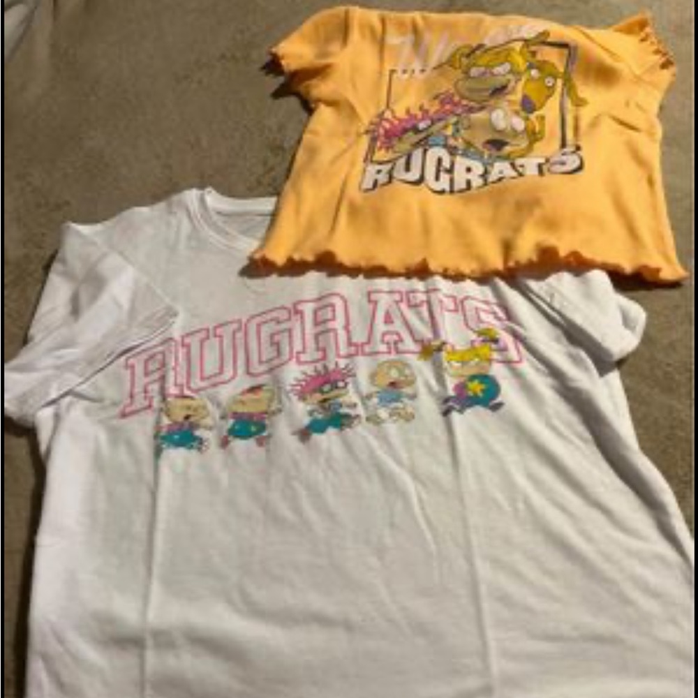 Rugrats Tops Youth girls size 10-12 NWT set of 2 shirts